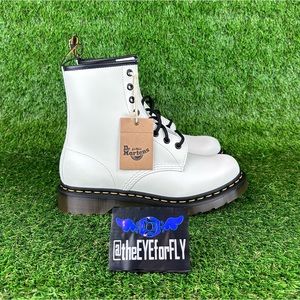 NEW Dr. Martens 1460 “Smooth White” Leather Combat Boots